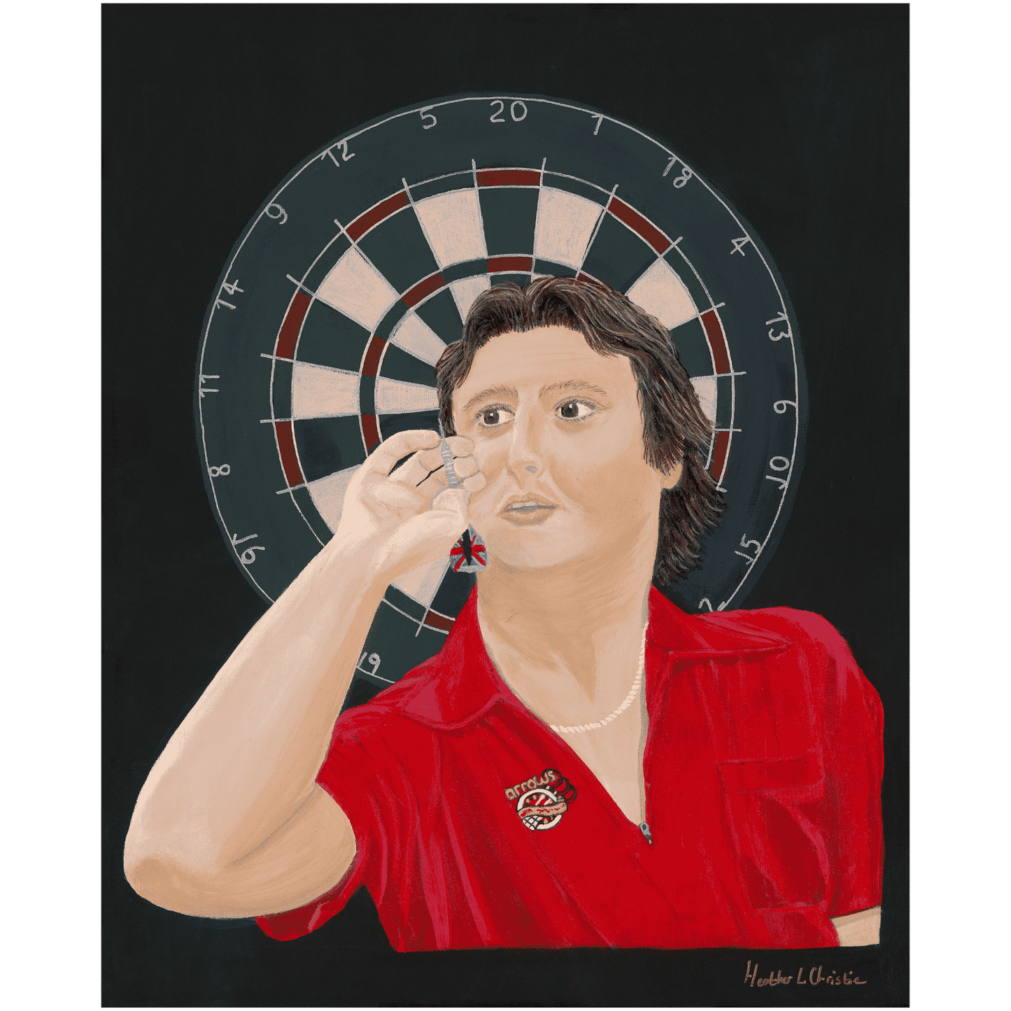 Eric Bristow - Darts Legend - Acrylic on Canvas Painting, Original Artwork - Mounted Prints