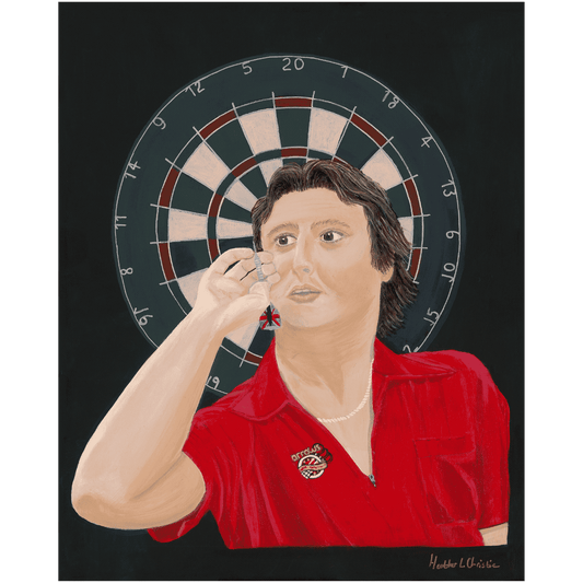 Eric Bristow - Darts Legend - Acrylic on Canvas Painting, Original Artwork - Mounted Prints