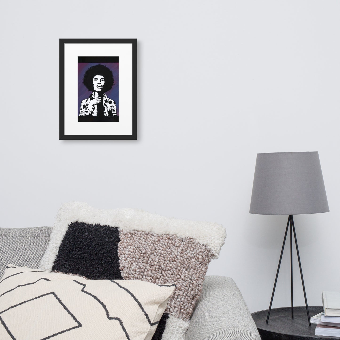 Jimi Hendrix - A3/A4 Mounted Print