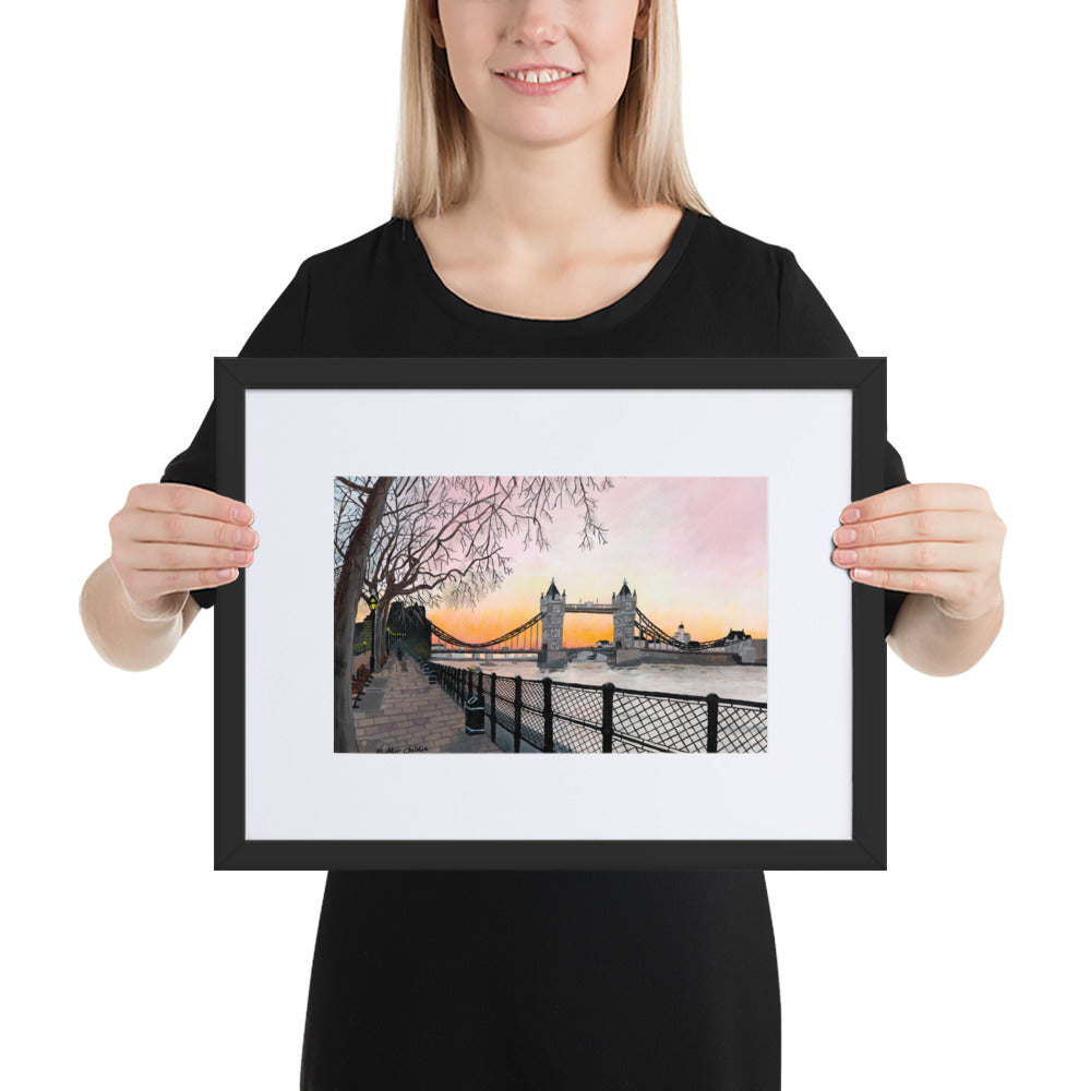 London "Tower Bridge"- Acrylic on Canvas Painting, Original Artwork - Mounted Prints
