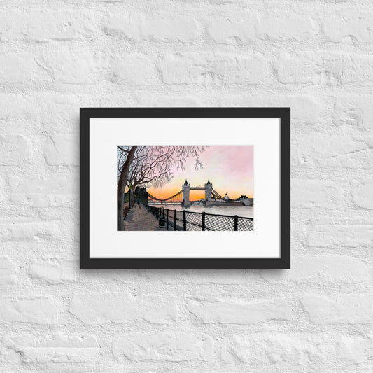 London "Tower Bridge"- Acrylic on Canvas Painting, Original Artwork - Mounted Prints