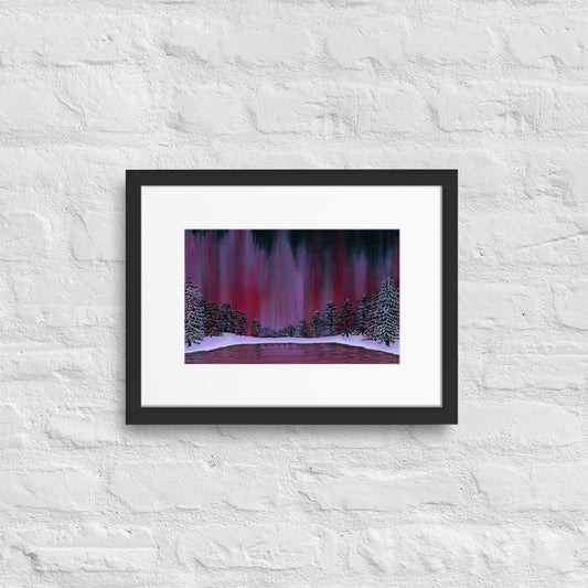 Northern Lights, Purple Haze - Acrylic on Canvas Painting, Original Artwork - Mounted Prints