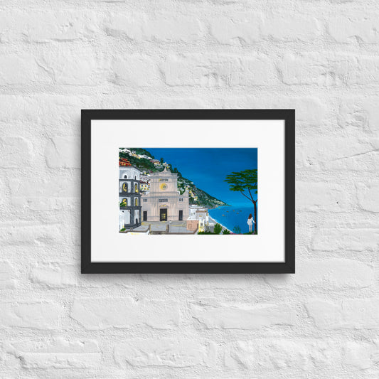 Positano "Thoughts" - Acrylic on Canvas Painting, Original Artwork - Mounted Prints