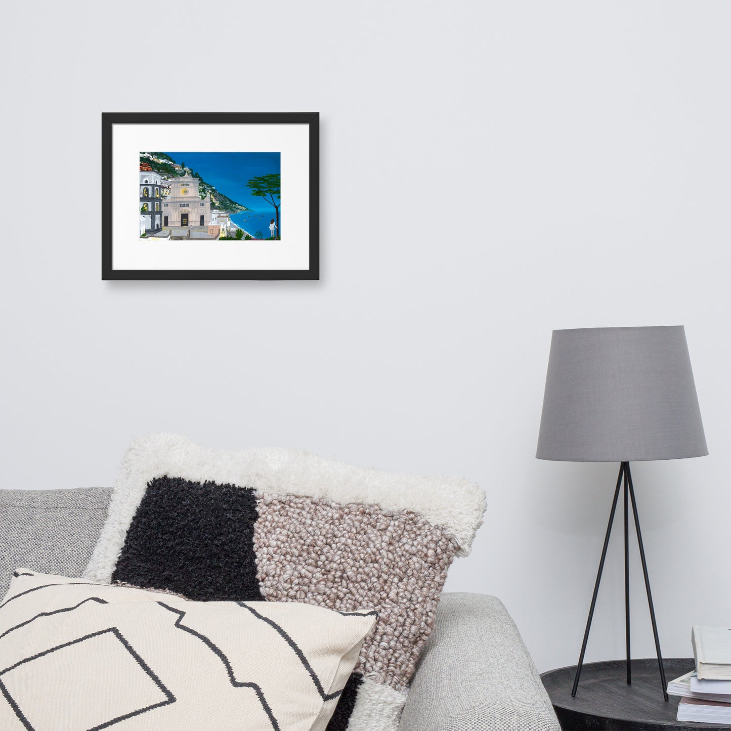 Positano "Thoughts" - Acrylic on Canvas Painting, Original Artwork - Mounted Prints