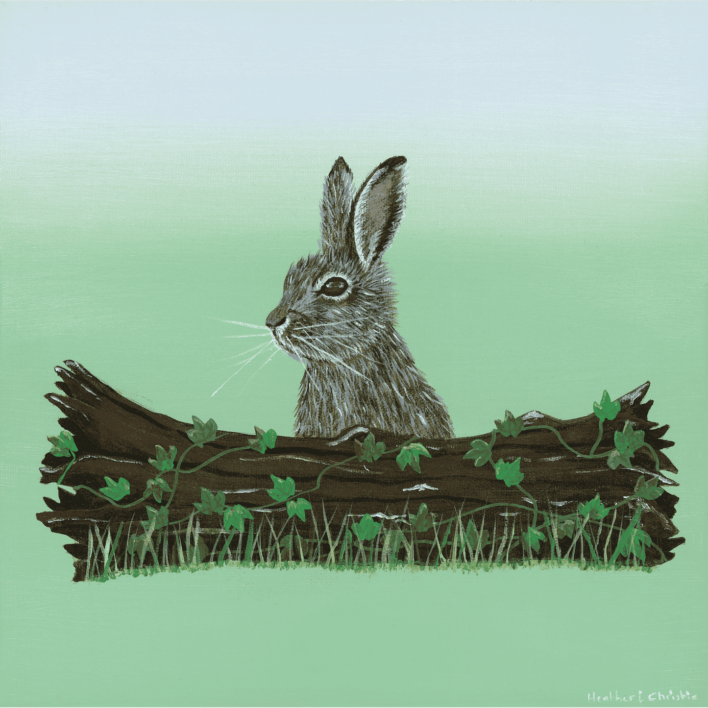Woodland Hare - Acrylic on Canvas Painting, Original Artwork - Mounted Prints