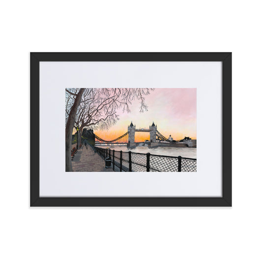 London "Tower Bridge" - A3/A4 Mounted Print