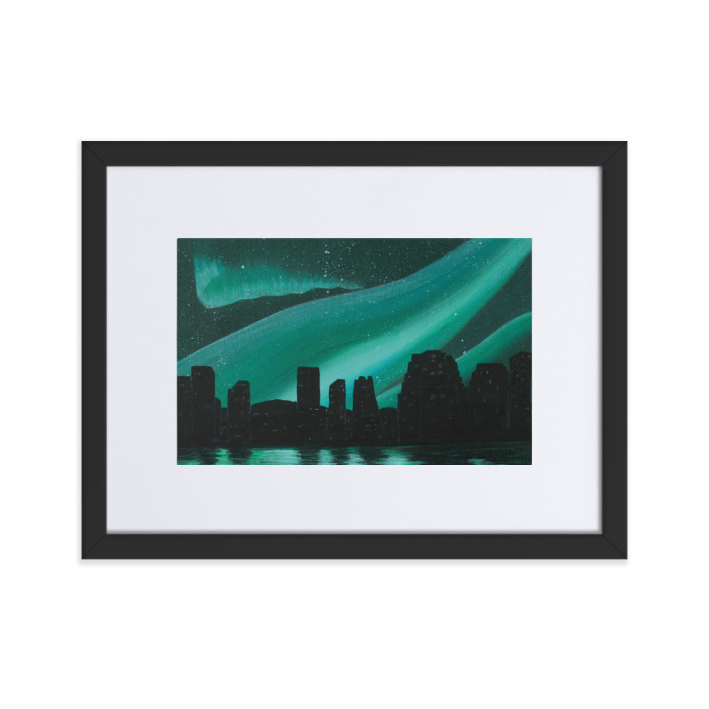 Northern Lights, City Stars - A3/A4 Mounted Print