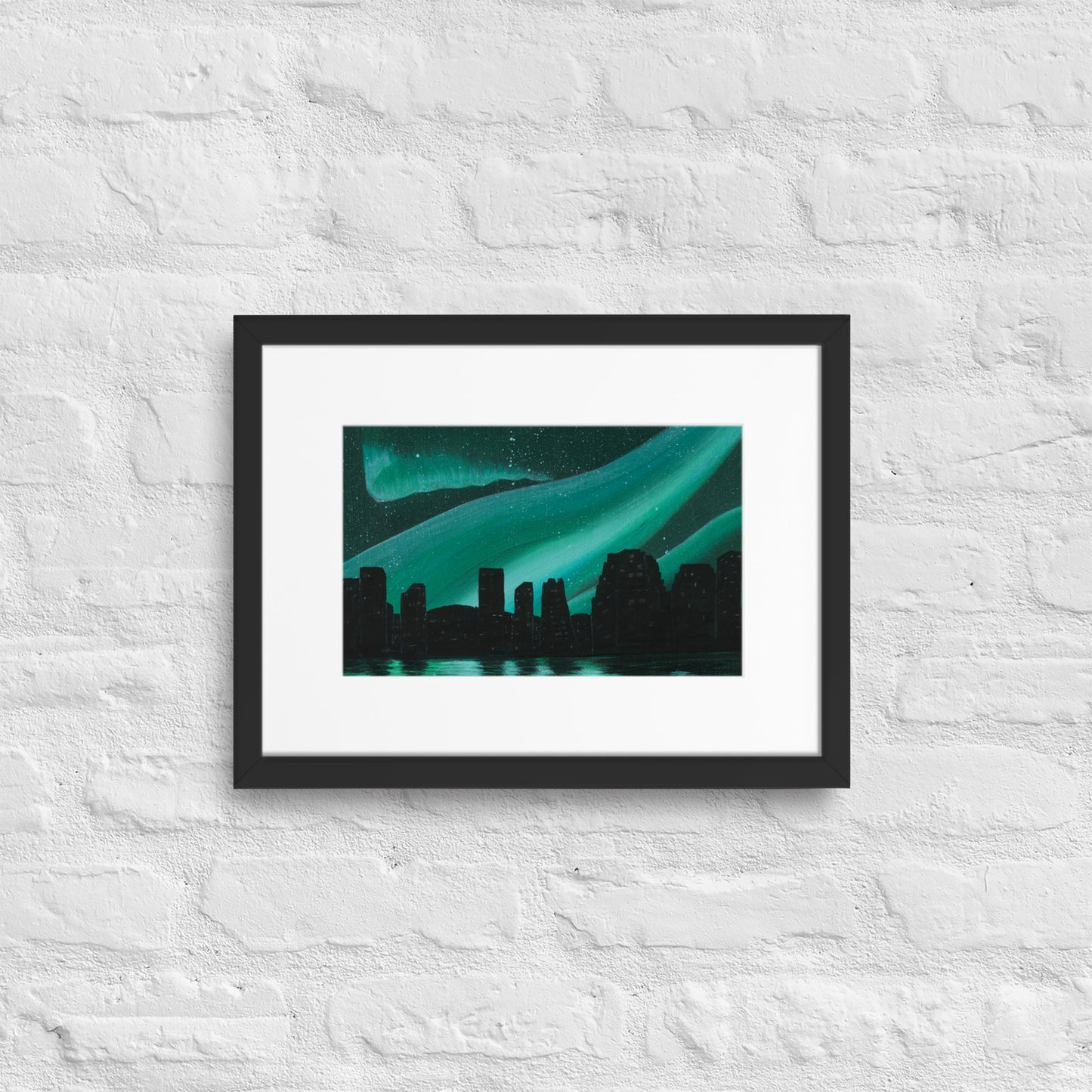 Northern Lights, City Stars - A3/A4 Mounted Print