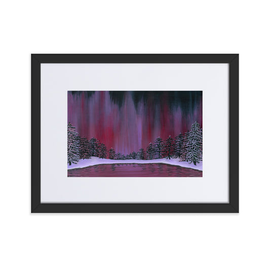 Northern Lights, Purple Haze - A3/A4 Mounted Print