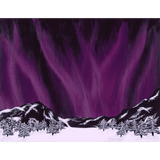 Northern Lights - Rose Mountain - Acrylic on Canvas Painting, Original Artwork - Mounted Prints