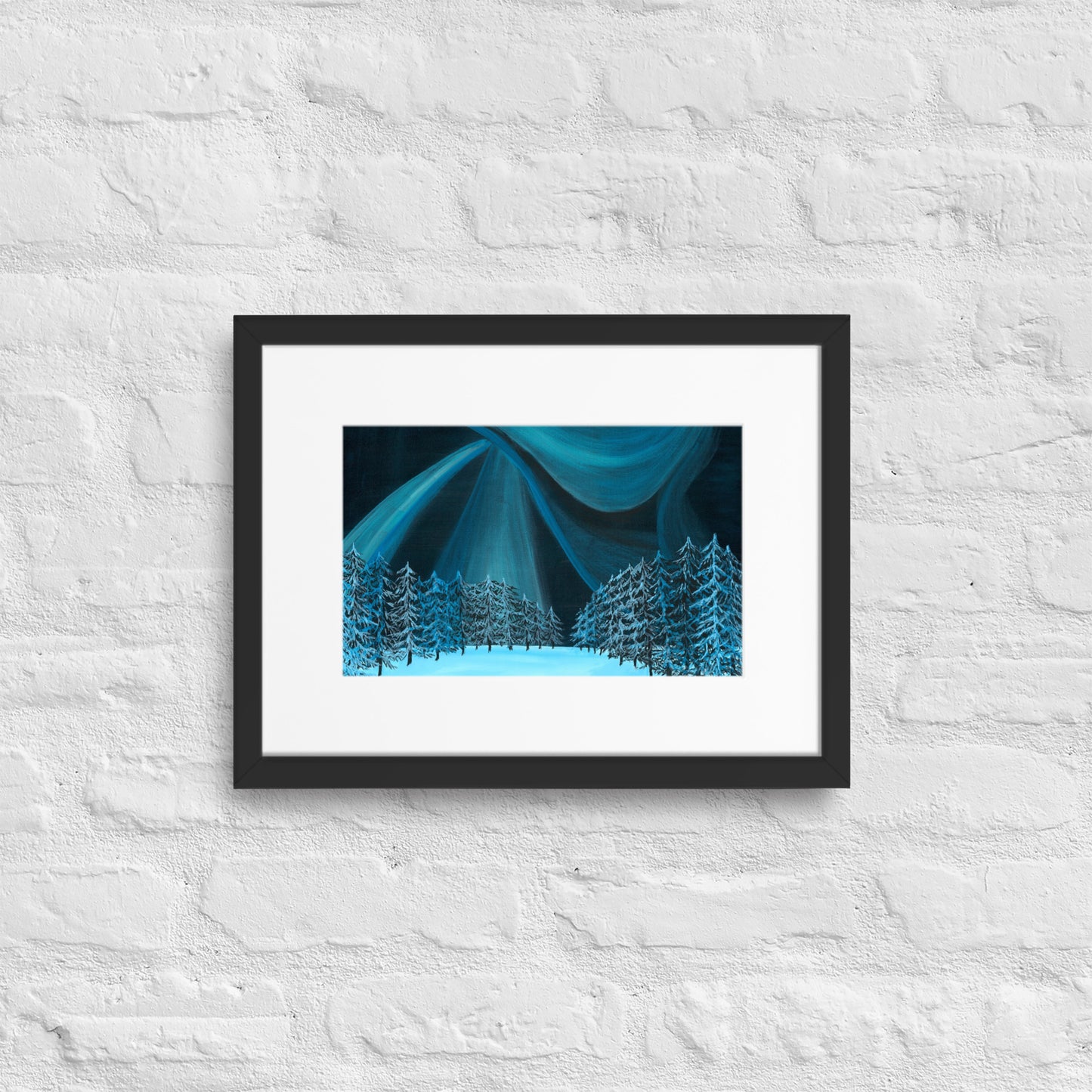 Northern Lights, Sapphire Blue - A3/A4 Mounted Print