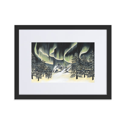 Northern Lights, Yellow Glow - Acrylic on Canvas Painting, Original Artwork - Mounted Prints